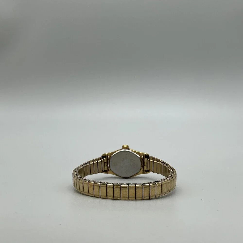 Vintage Timex Cavatina Womens Watch 18mm Gold tone Oval Dial New Battery